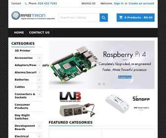 Rabtron.co.za(Electronic Components) Screenshot