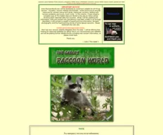 RaccoonWorld.com(Raccoons from The Gable's Raccoon World) Screenshot