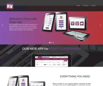 Raccorderapp.com(The Script Supervisors App) Screenshot