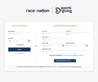 Race-Nation.co.uk(Log-in or create an organiser account and start supercharging your events with RaceNation) Screenshot