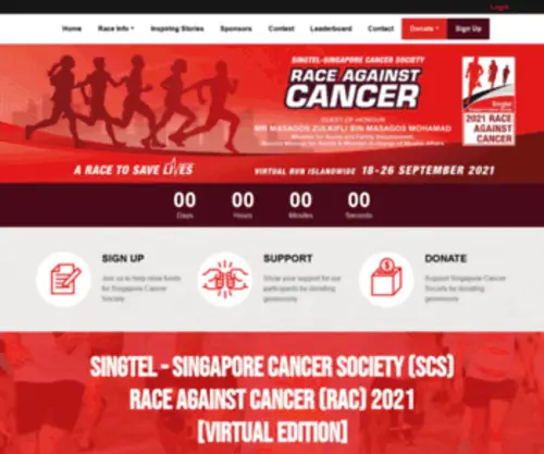 Raceagainstcancer.org.sg(Raceagainstcancer) Screenshot