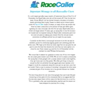 Racecaller.com Screenshot