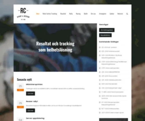 Raceconsulting.com(Då information har kommit ut angående det Rally Safety Tracking (RST)) Screenshot