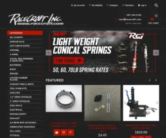 Racecraft.com(Racecraft, Camaro Mustang Chassis Suspension K-Member Control Arm Drop Spindles Fabrication) Screenshot