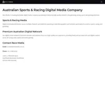 Racemedia.com.au(Race Media Australia) Screenshot