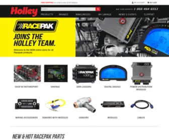 Racepak.com(A Holley Performance Brand) Screenshot