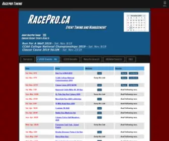 Racepro.ca(RacePro Timing) Screenshot