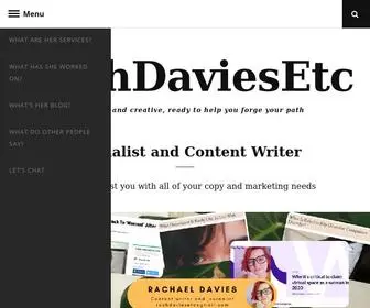 Rachdaviesetc.com(Wordsmith and creative) Screenshot