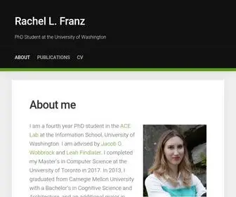 Rachelfranz.com(PhD Student at the University of Washington) Screenshot