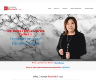 Rachellilaw.com(Practicing Exclusively In Family Law. Rachel Li) Screenshot