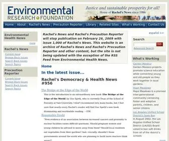 Rachel.org(Environmental Research Foundation) Screenshot