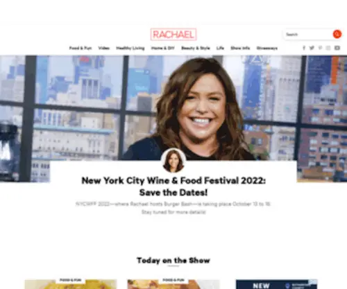 Rachelrayshow.com(Rachael Ray) Screenshot