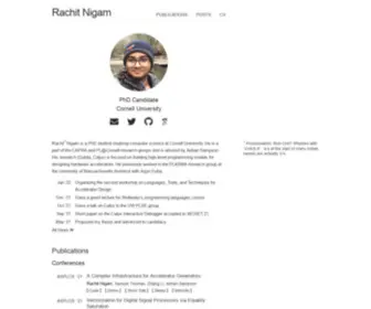Rachitnigam.com(PhD Candidate) Screenshot
