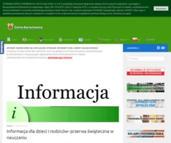 Raciechowice.pl(Oficjalny serwis internetowy gminy raciechowice) Screenshot