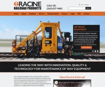 Racinerailroad.com(Racine Railroad Products) Screenshot