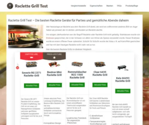 Raclettegrilltest.com(Raclette Grill Test 2024) Screenshot