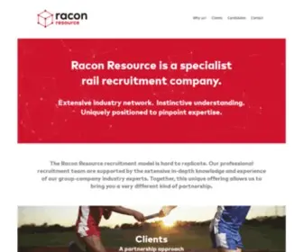 Racon-Resource.com(A specialist rail recruitment company) Screenshot