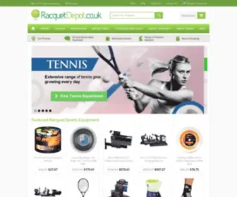 Racquetdepot.co.uk(Racquets, Strings, Bags, Grips & Accessories Online) Screenshot