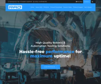 Rad-RA.com(Design & Manufacturer of High Quality Robotic & Automation Tooling Solutions) Screenshot
