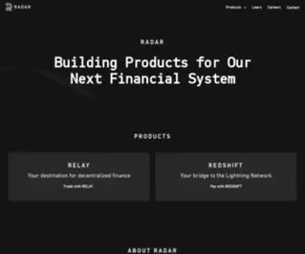 Radar.tech(Building products for our next financial system) Screenshot