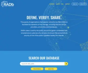Radb.net(The Internet Routing Registry) Screenshot
