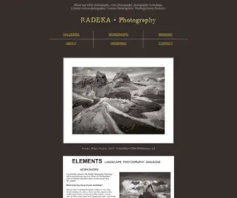 Radekaphotography.com(Black and white photography) Screenshot