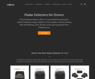 Radenso.com(Radenso Radar Detector Manufacturer) Screenshot