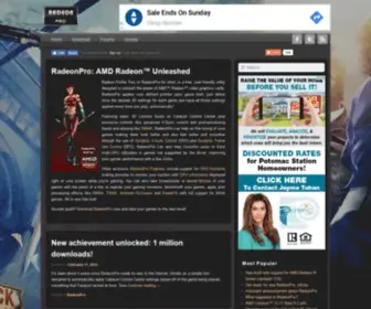 Radeonpro.info(Unleash the power of your AMD Radeon) Screenshot