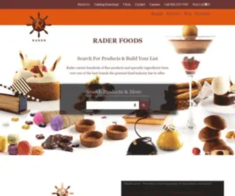 Raderfoods.com(Pastry Ingredients Distributer) Screenshot