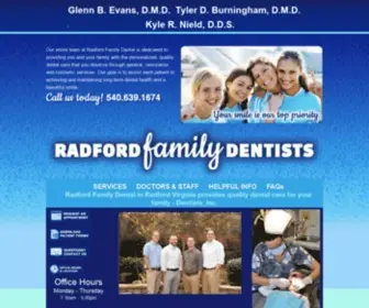 Radfordfamilydental.com(Dentists, Inc) Screenshot