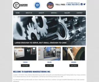 Radfordmfg.com(Machine Shop) Screenshot