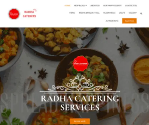 Radhafoodservices.com(Radha Caterer) Screenshot