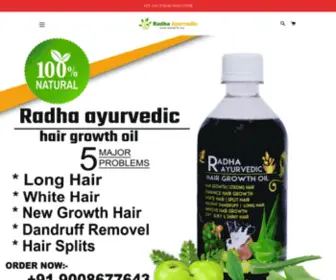 Radhahairoil.com(Radha Ayurvedic Herbal Hair Oil) Screenshot