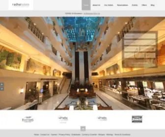 Radhahotels.com(Radha Hotels) Screenshot