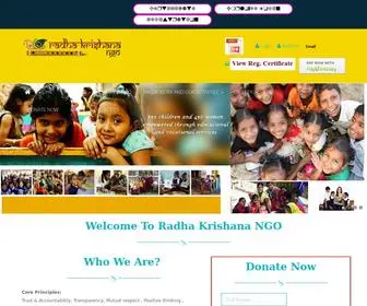 Radhakrishanango.com(Radha Krishana NGO) Screenshot