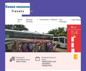 Radhakrushnatravels.in(Radhakrishna Travels Online Bus Booking) Screenshot