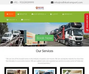 Radhikatransport.com(Best Car Transport Service in Delhi) Screenshot