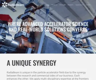 Radiabeam.com(We offer a range of standard and custom accelerator and betatron systems) Screenshot