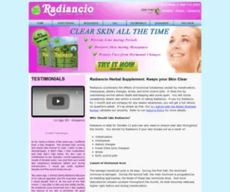 Radiancio.com(Radiancio for Skin Care) Screenshot