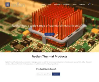 Radianheatsinks.com(Radian Thermal Products) Screenshot
