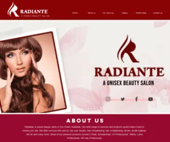 Radiantesalons.com(Radiante Hair & Beauty Salon in Guwahati) Screenshot