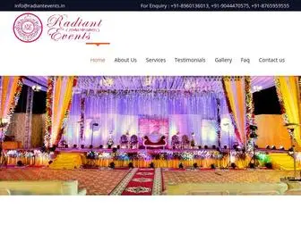 Radiantevents.in(Events Organizer company) Screenshot