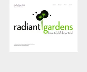 Radiantgardens.com(Radiant gardens) Screenshot