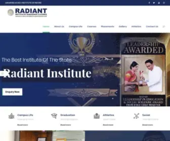 Radiantindore.com(Radiant college) Screenshot