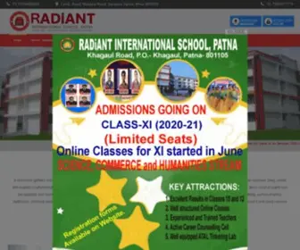 Radiantpatna.com(Radiant International School) Screenshot