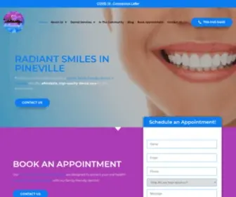 Radiantsmilesfamilydentistry.com(#1 Family Dentist in Pineville) Screenshot