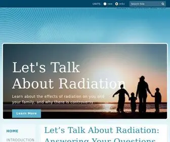 Radiationanswers.org(Radiation Information) Screenshot
