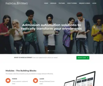 Radicalforms.com(Online Admission Management Software Solutions) Screenshot