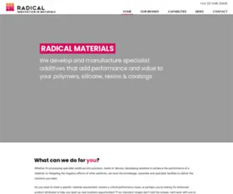 Radicalmaterials.com(Innovation in Materials) Screenshot