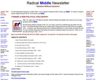 Radicalmiddle.com(Radical Middle Political Newsletter) Screenshot